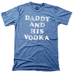 Daddy And His Vodka T-Shirt // Triblend Royal (L)
