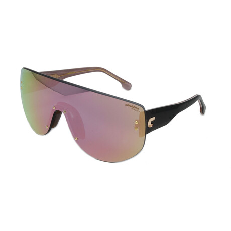 Carrera // Unisex // Multilayer Shield Sunglasses // Black + Rose Gold