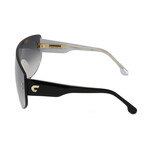 Carrera // Unisex // Shield Sunglasses // Silver Black + Gray Mirror
