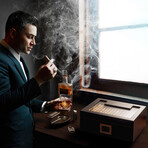 Mantle Cigar Humidor + Accessories