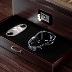 Enstatite Cigar Humidor with Accessory Drawer and 72% Boveda Packs
