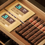 Enstatite Cigar Humidor with Accessory Drawer and 72% Boveda Packs
