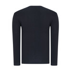 Set of 2 V-Neck Knit Tops // Burgundy + Black (S)