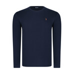 Set of 2 Crewneck Knit Tops // Dark Blue (S)