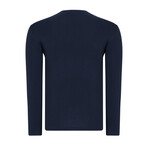 Set of 2 Crewneck Knit Tops // Dark Blue (S)