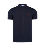 Set of 2 Button-Up Shirts // Black + Dark Blue (S)