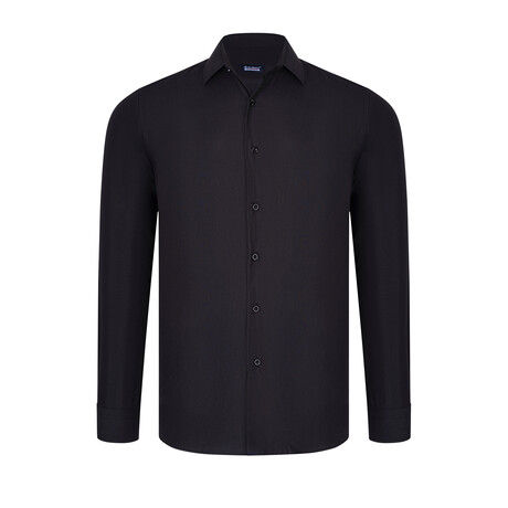 Solid Button-Up // Black (S)