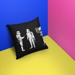 Banksy Inspired Storm Troopers Double Sided Print Pillow - Stuffed (18" x 18")