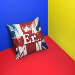 Banksy Inspired E.r...Double Sided Print Pillow - Stuffed (18" x 18")