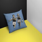 Banksy Inspired Police Kids Double Sided Print Pillow - Stuffed (18" x 18")