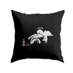 Banksy Inspired Drunken Angel Double Sided Print Pillow - Stuffed (18" x 18")