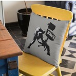 Banksy Inspired London Calling Double Sided Print Pillow - Stuffed (18" x 18")