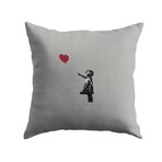Banksy Inspired There Is Always Hope Double Sided Print Pillow - Stuffed (18" x 18")