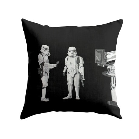 Banksy Inspired Storm Troopers Double Sided Print Pillow - Stuffed (18" x 18")
