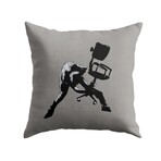 Banksy Inspired London Calling Double Sided Print Pillow - Stuffed (18" x 18")