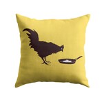 Banksy Inspired Chicken & Egg Double Sided Print Pillow - Stuffed (18" x 18")