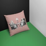 Banksy Inspired Thug For Life Double Sided Print Pillow - Stuffed (18" x 18")