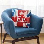 Banksy Inspired E.r...Double Sided Print Pillow - Stuffed (18" x 18")