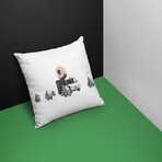 Banksy Inspired Donut Police Double Sided Print Pillow - Stuffed (18" x 18")