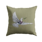 Banksy Inspired Armoured Dove of Peace Double Sided Print Pillow - Stuffed (18" x 18")