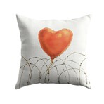 Banksy Inspired Heart Thorns Double Sided Print Pillow - Stuffed (18" x 18")