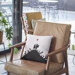 Banksy Inspired Kids On Guns Hill Double Sided Print Pillow - Stuffed (18" x 18")