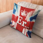 Banksy Inspired E.r...Double Sided Print Pillow - Stuffed (18" x 18")