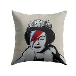Banksy Inspired The Queen Double Sided Print Pillow - Stuffed (18" x 18")