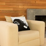 Banksy Inspired The Thinker Monkey Double Sided Print Pillow - Stuffed (18" x 18")