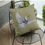 Banksy Inspired Armoured Dove of Peace Double Sided Print Pillow - Stuffed (18" x 18")