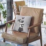 Banksy Inspired Bomb Hugger Double Sided Print Pillow - Stuffed (18" x 18")