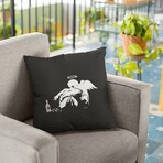 Banksy Inspired Drunken Angel Double Sided Print Pillow - Stuffed (18" x 18")