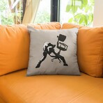 Banksy Inspired London Calling Double Sided Print Pillow - Stuffed (18" x 18")