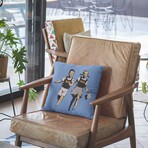 Banksy Inspired Police Kids Double Sided Print Pillow - Stuffed (18" x 18")