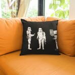 Banksy Inspired Storm Troopers Double Sided Print Pillow - Stuffed (18" x 18")