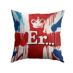 Banksy Inspired E.r...Double Sided Print Pillow - Stuffed (18" x 18")