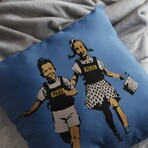 Banksy Inspired Police Kids Double Sided Print Pillow - Stuffed (18" x 18")