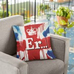 Banksy Inspired E.r...Double Sided Print Pillow - Stuffed (18" x 18")