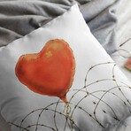 Banksy Inspired Heart Thorns Double Sided Print Pillow - Stuffed (18" x 18")