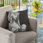 Banksy Inspired Madonna Double Sided Print Pillow - Stuffed (18" x 18")