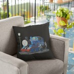 Banksy Inspired Graffiti Train Double Sided Print Pillow - Stuffed (18" x 18")