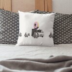 Banksy Inspired Donut Police Double Sided Print Pillow - Stuffed (18" x 18")