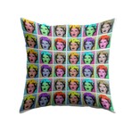 Banksy Inspired Marilyn Double Sided Print Pillow - Stuffed (18" x 18")