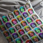 Banksy Inspired Marilyn Double Sided Print Pillow - Stuffed (18" x 18")