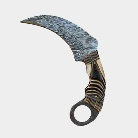 Damascus Karambit Knife Handmade