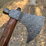Hand Forged Damascus Steel Tomahawk Axe