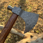 Hand Forged Damascus Steel Tomahawk Axe