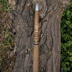 D2 Steel Axe // Laser Etched Wooden Handle