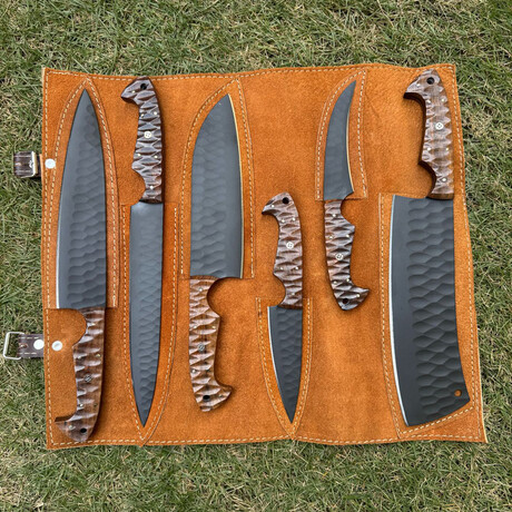 Black Coated Chef Knife // Set of  5