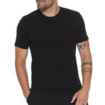 Set of 2 Crewneck T-Shirts // Black + Anthracite (S)